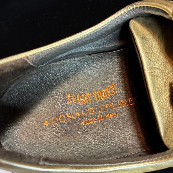 Donald Pliner Sport Travel Wm Sz 9.5 Slip On Shoes SOPHIA shiny reflective glam - Picture 7 of 8